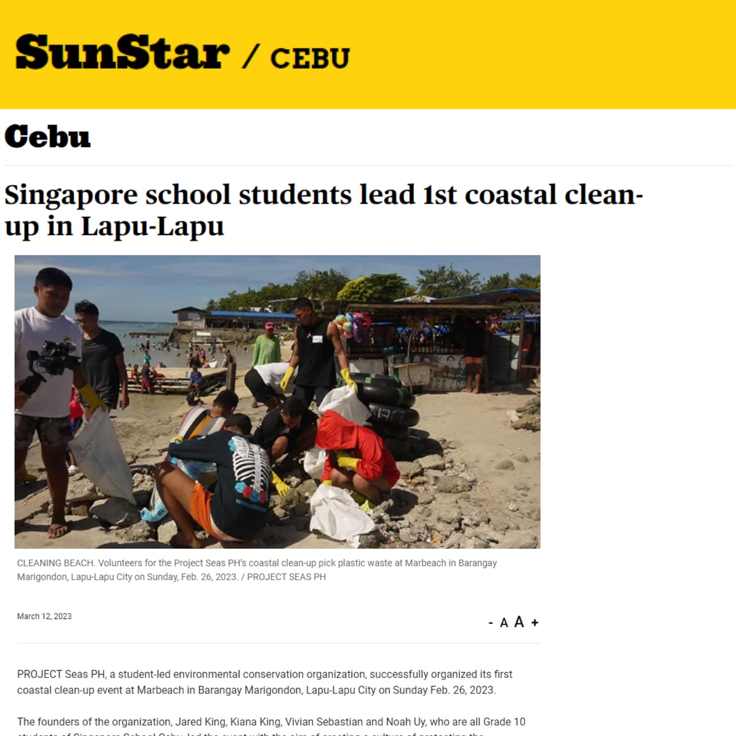 USec’s Beach Clean Up